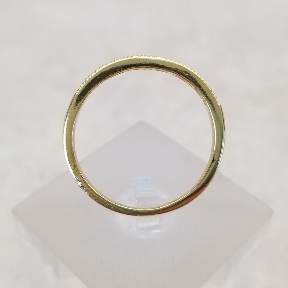 Delicate 18k Channel Set Band - Picture 4 of 9